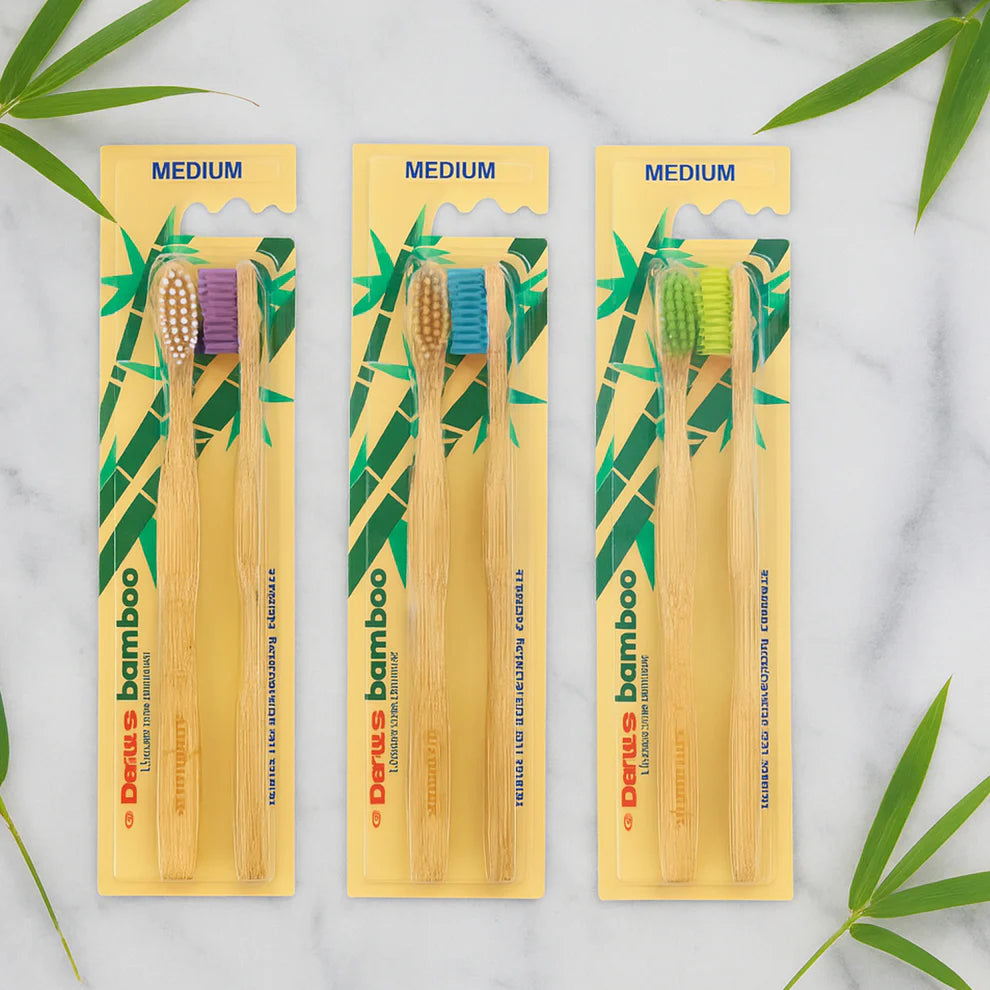 Bamboo Toothbrush Twin Pack – Eco-Friendly Daily Oral Care (pack of 24)
