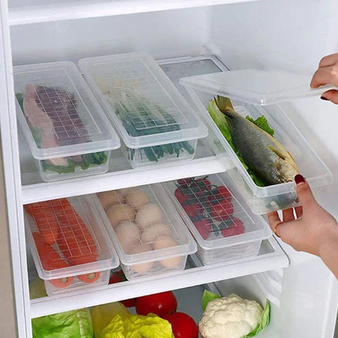Freezer Storage Containers – 6-Pack 1500ML with Drain Plate | Organivo