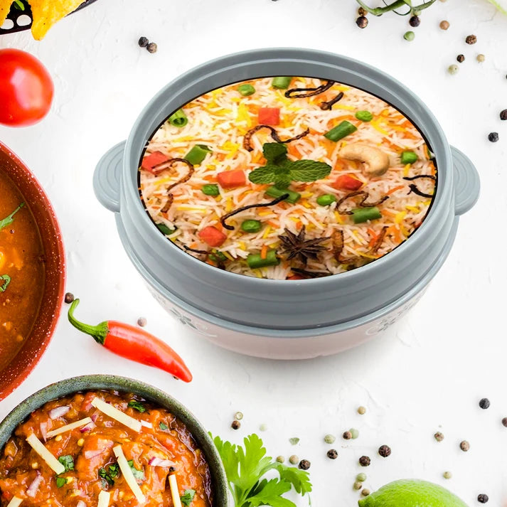 Insulated Casserole – 4500ml Floral Steel for Hot Food