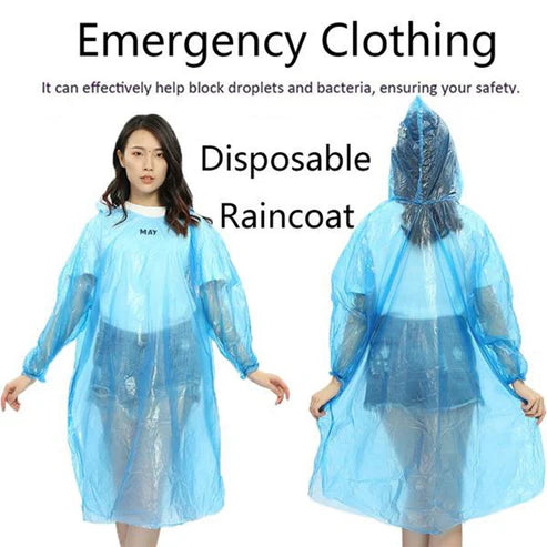 Disposable Raincoat – Monsoon Essential & Portable (pack of 2)