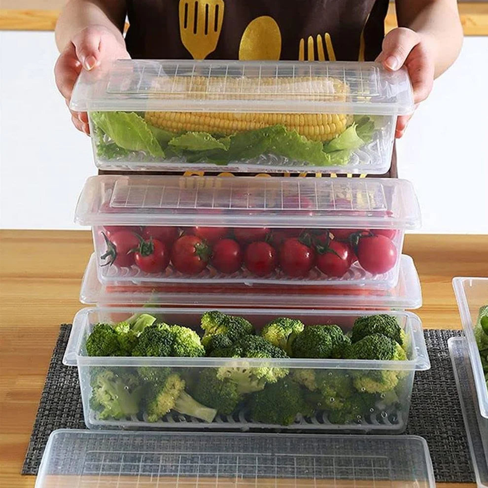 Freezer Storage Containers – 6-Pack 1500ML with Drain Plate | Organivo