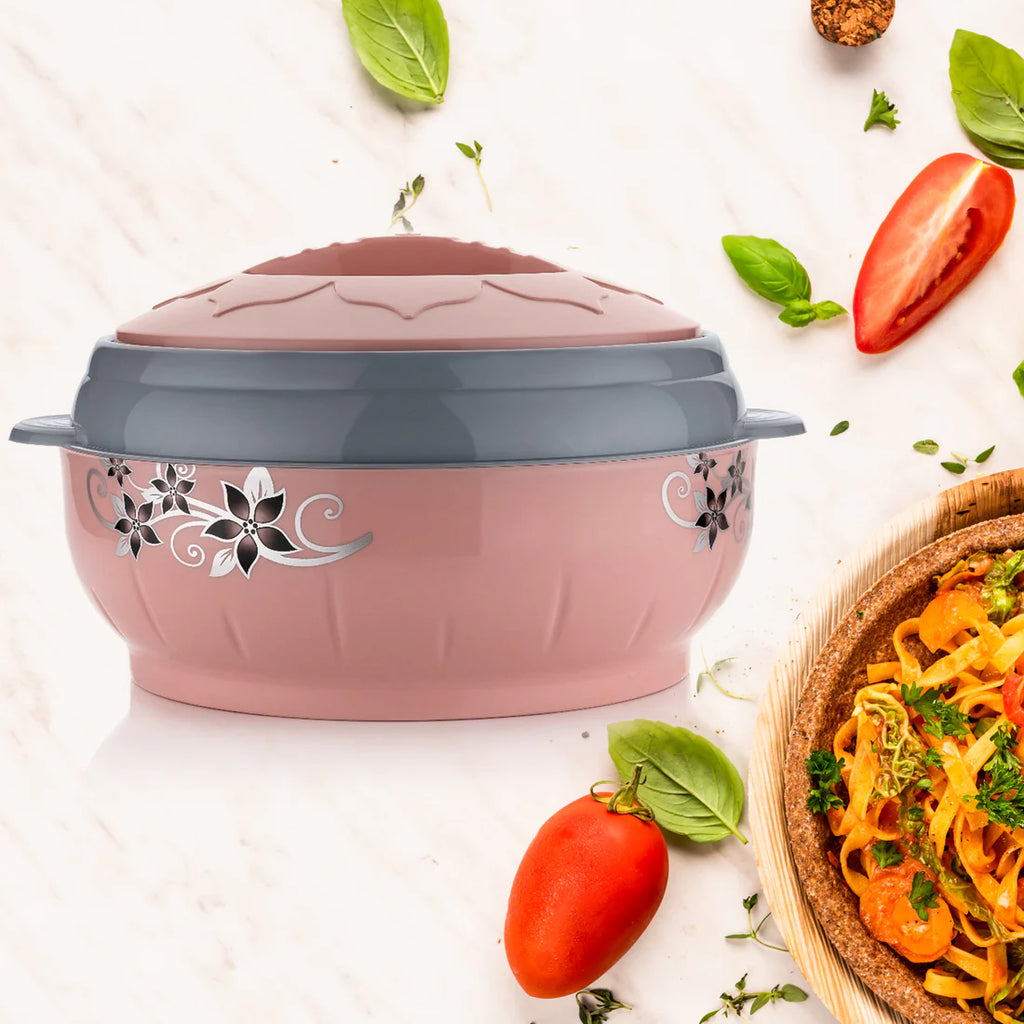 Insulated Casserole – 4500ml Floral Steel for Hot Food