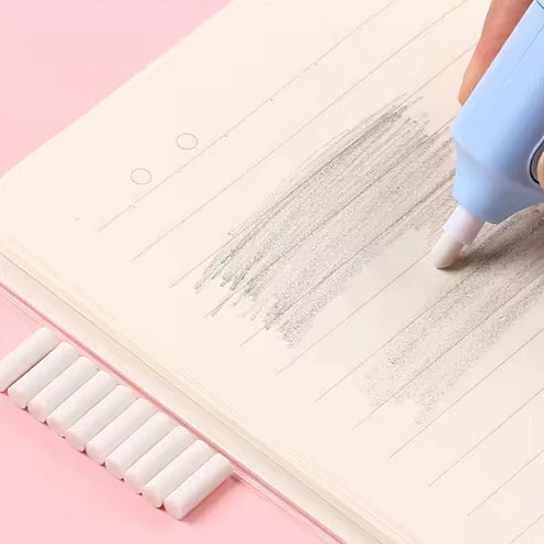 Electric Eraser Kit – Precision Erasing for Art & Drafting | ScribbleJoy with 10 Refiles