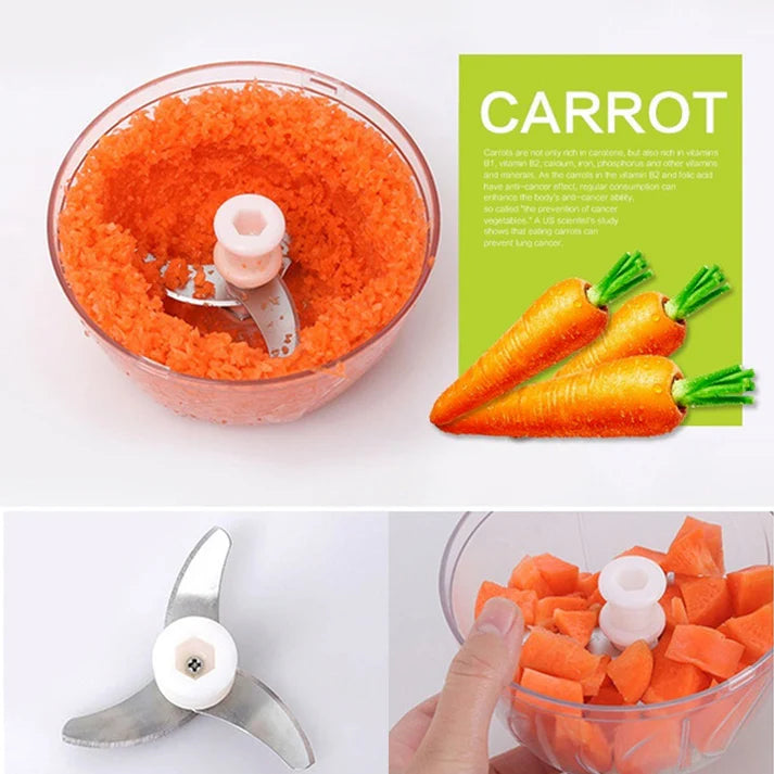Manual Food Chopper – Compact Vegetable Blender | XcelCraft