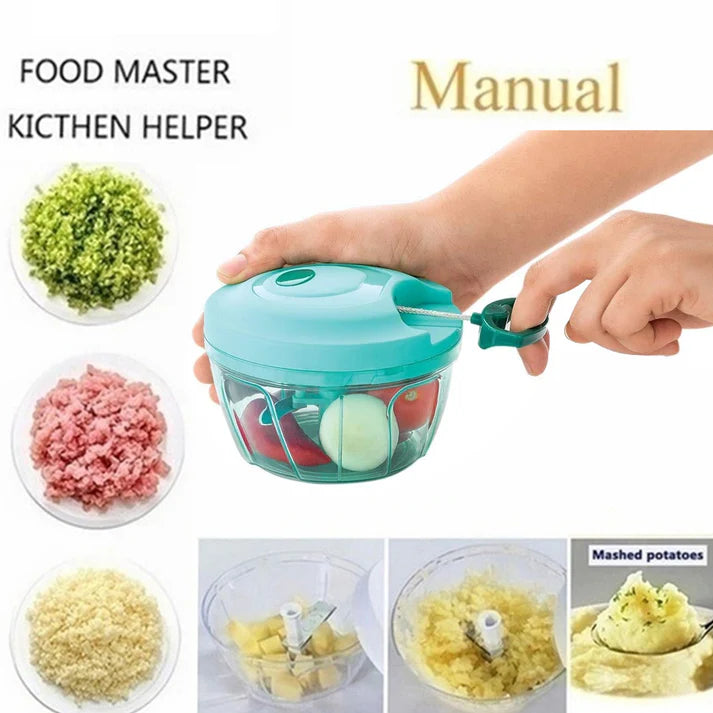 Manual Food Chopper – Compact Vegetable Blender | XcelCraft