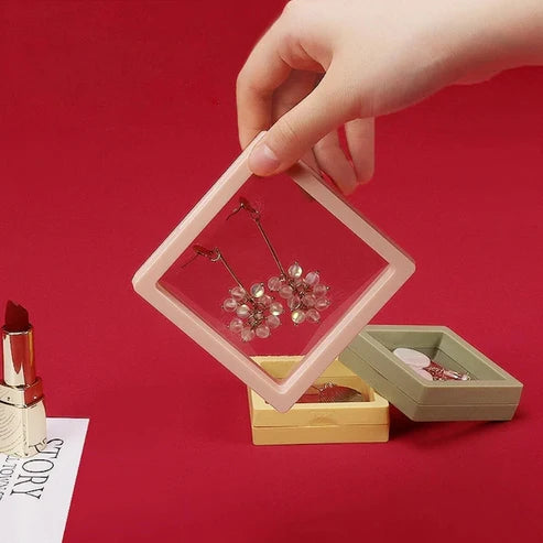 Floating Jewelry Display Box – Clear Acrylic Storage | ChefMates (pack of 5)