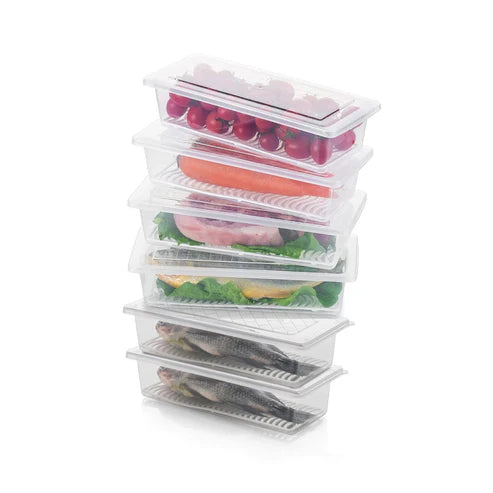 Freezer Storage Containers – 6-Pack 1500ML with Drain Plate | Organivo