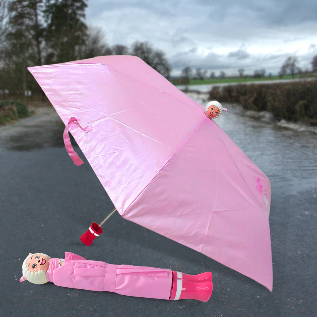 Cartoon Umbrella – UV Protection & Foldable Travel Design | DrizzlePro