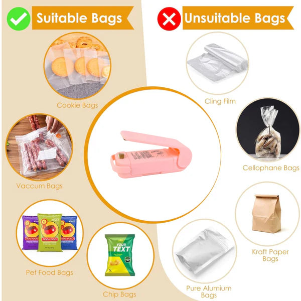 Mini Plastic Bag Sealer – Portable Heat Sealing Machine | FERVENT