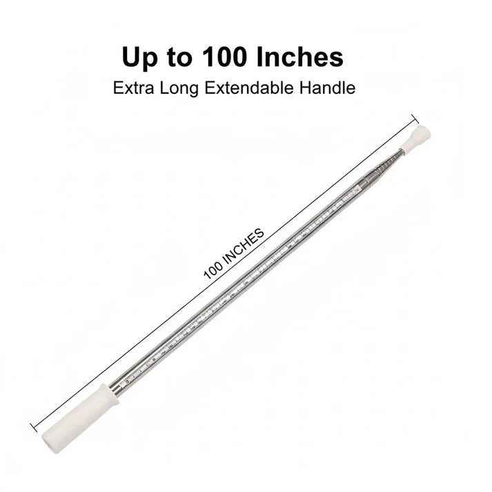 Microfiber Duster – 100-Inch Extendable Handle | Velvet Wipe