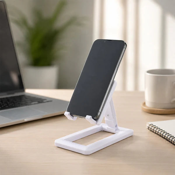 Foldable Plastic Mobile Phone Holder – Adjustable & Portable Stand