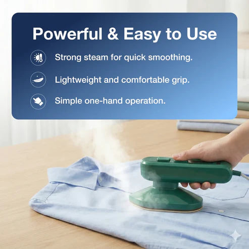 Portable Steam Iron – 2-in-1 Travel Garment Steamer | Happy Bathers