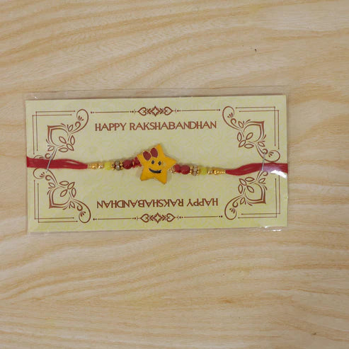 Smiley Star Rakhi – Comfortable Kids Rakhi for Raksha Bandhan (pack of 6)