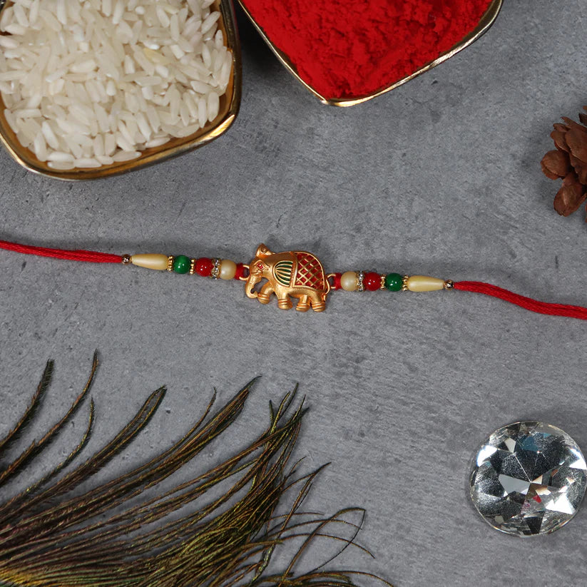 Elephant Rakhi – Handcrafted Traditional Design for Raksha Bandhan