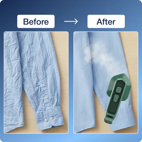 Portable Steam Iron – 2-in-1 Travel Garment Steamer | Happy Bathers