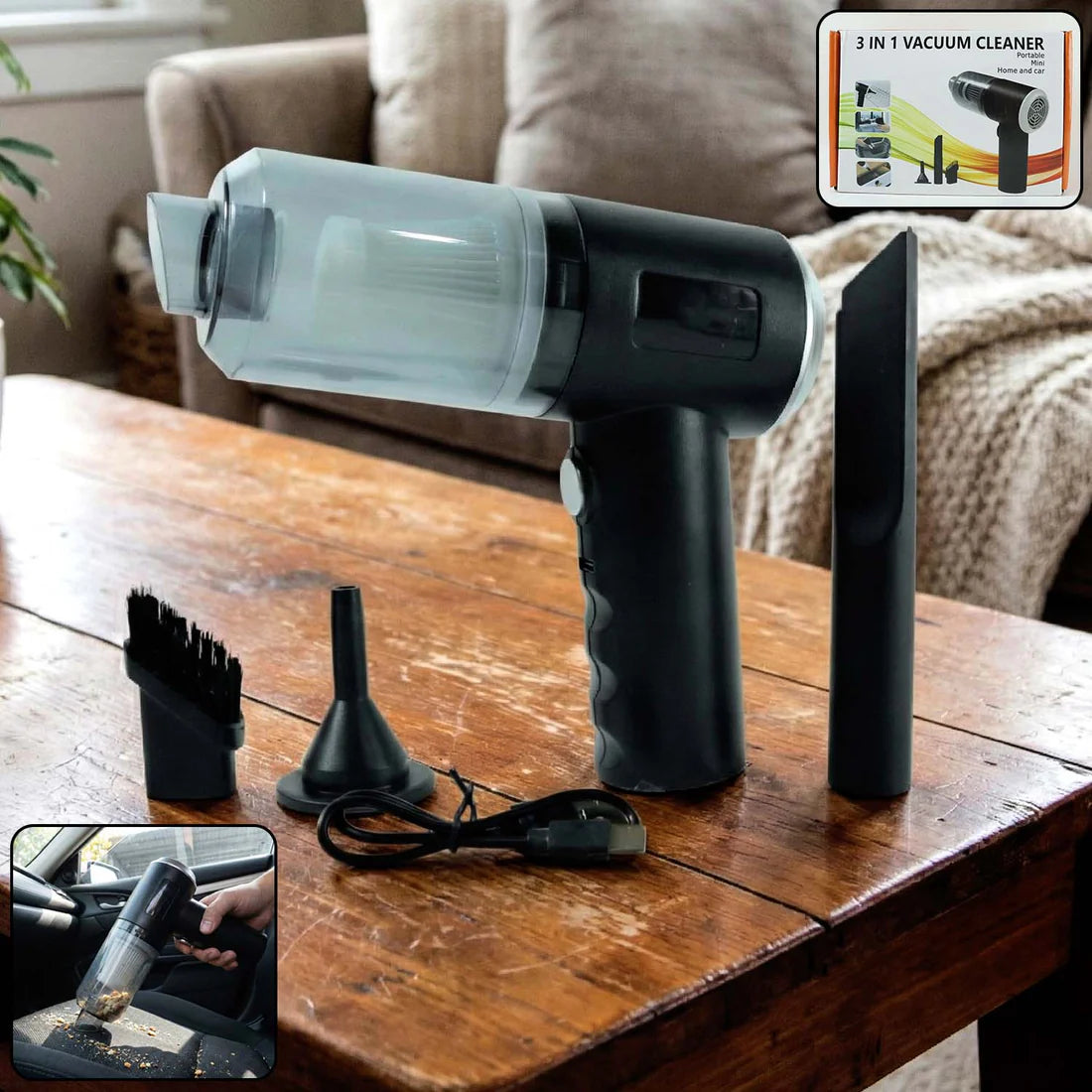 Mini Vacuum cleaner – Wireless, Portable & 3-in-1 Cleaner | Storenzo