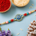 Evil Eye Rakhi – Protection & Vibrant Beads for Sibling Bond (pack of 6)