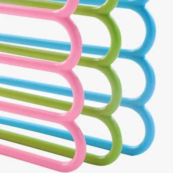 Space Saving Hanger – 5-Layer Multipurpose Plastic | GlimmerHome (pack of 5)