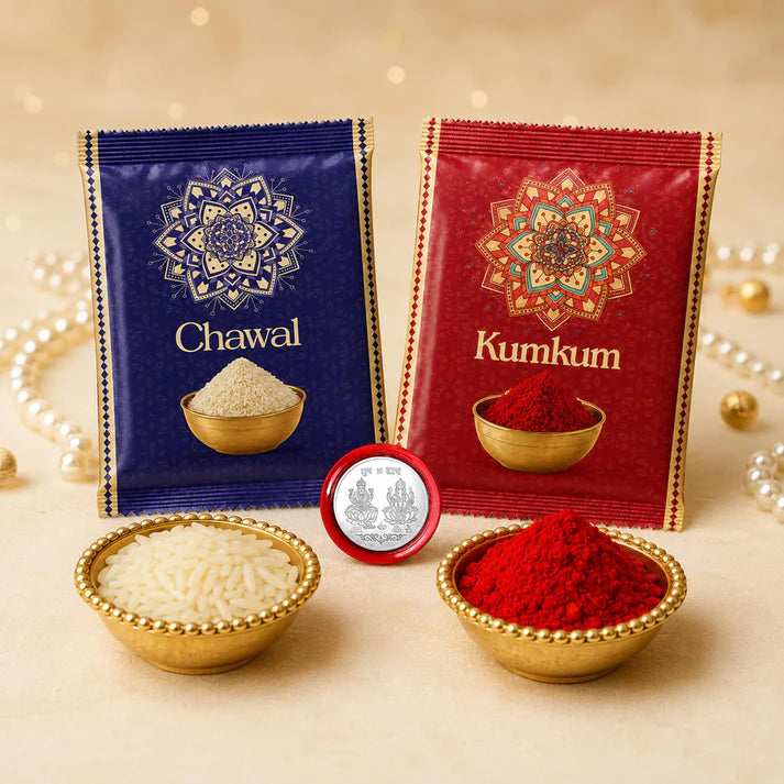Multicolor Peacock Rakhi & Cigar Rolls Wafer Roll Pistachio Cream with Roli Chawal, Silver Color Pooja Coin & Greeting Card, Fancy Rakhis for men stylish, Rakshbandhan Combo, Pack of 5 For Raksha Bandhan