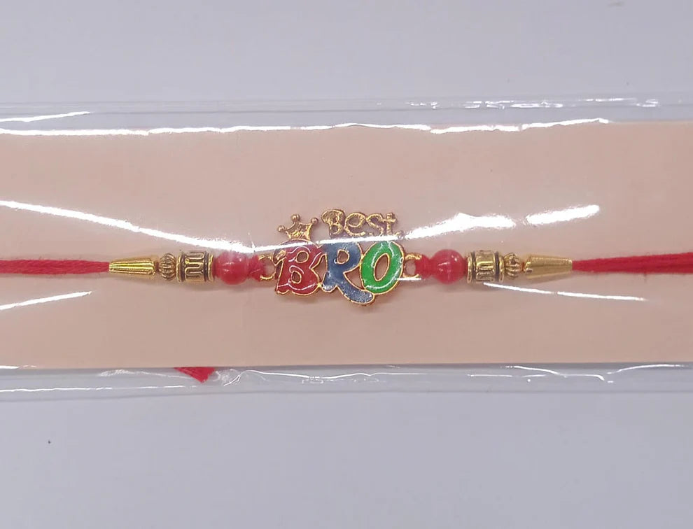 Best Bro Rakhi – Crown Motif with Vibrant Colorful Beads (pack pf 6)