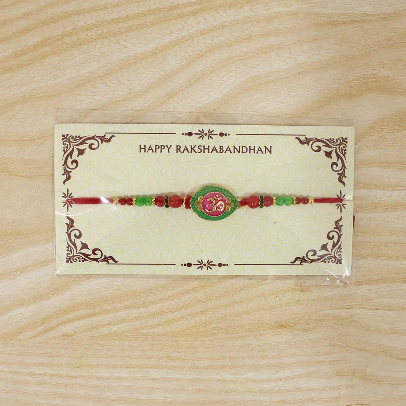 OM Symbol Rakhi – Elegant Designer Thread for Raksha Bandhan(pack of 10)
