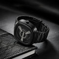 Black Metal Strap Square Analog Watch – Elegant & Bold Accessory