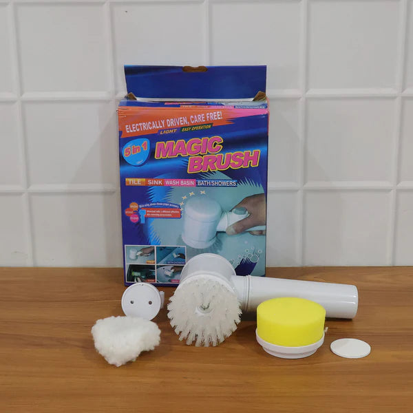 Electric Spin Cleaning Brush – 5 Replaceable Heads for Deep Clean