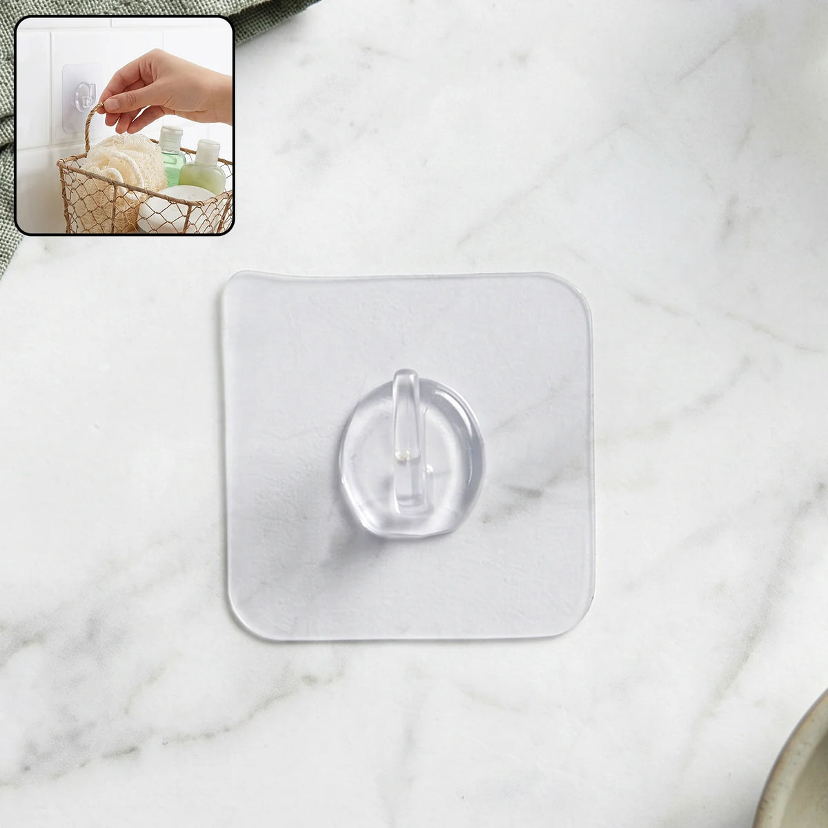 Self-Adhesive Wall Hook – Easy no-drill installation for versatile use(pack of 10)