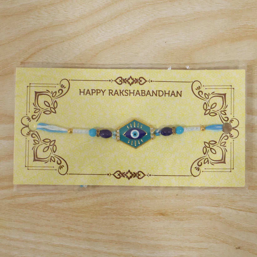 Evil Eye Hexagon Rakhi – Modern Protection Design for Raksha Bandhan (pack of 6)
