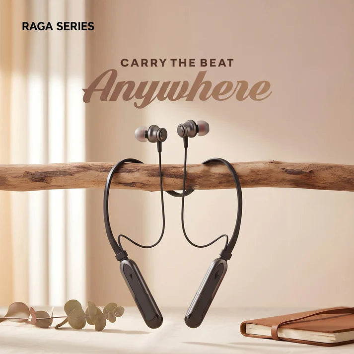 Wireless Neckband Earphones – 35H Playtime & Deep Bass Sound