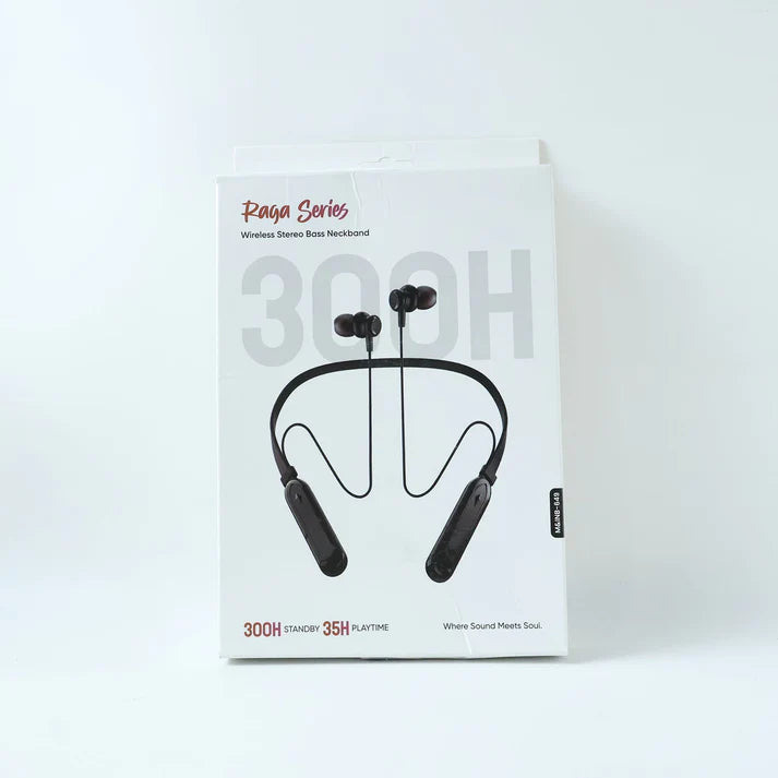 Wireless Neckband Earphones – 35H Playtime & Deep Bass Sound