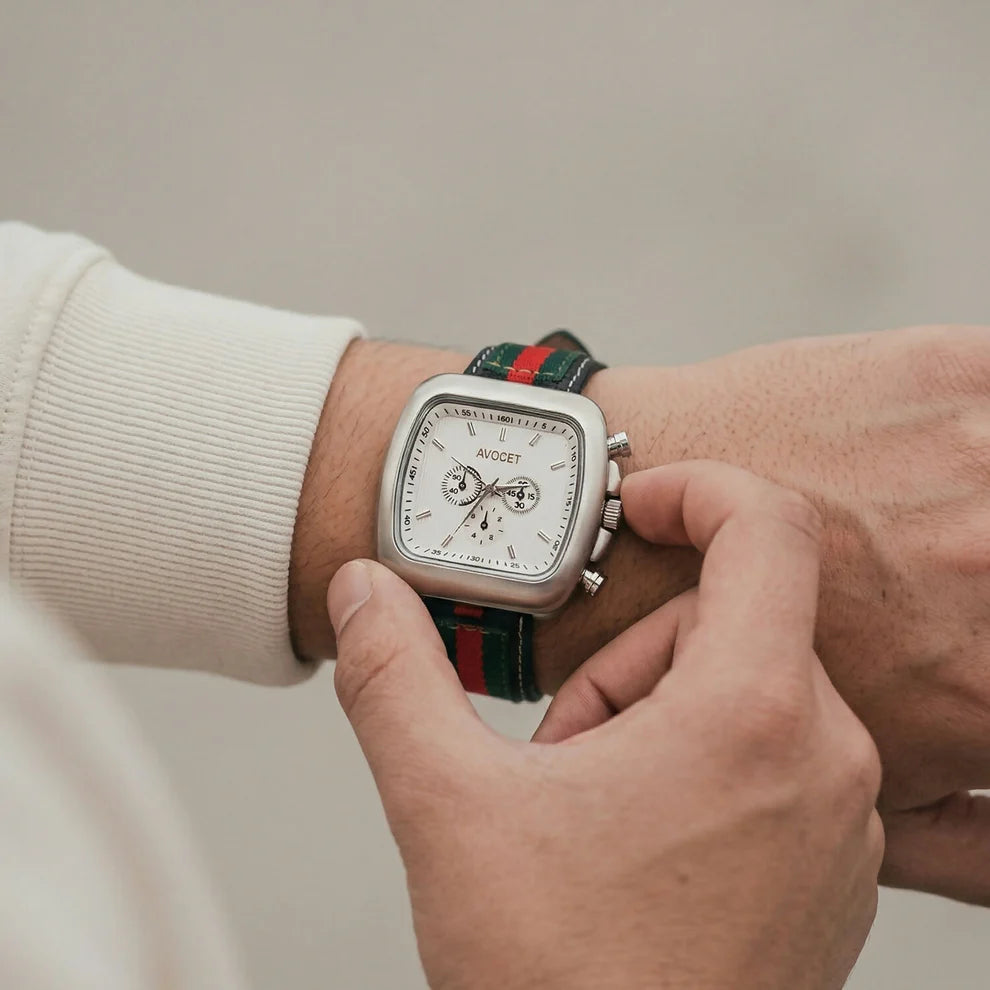 Men's Square Dial Analog Watch – Stylish Multi-Function Timepiece