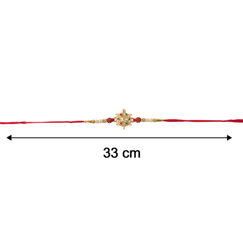 Divine Om Symbol Rakhi – Elegant Stones & Spiritual Design (pack of 10)