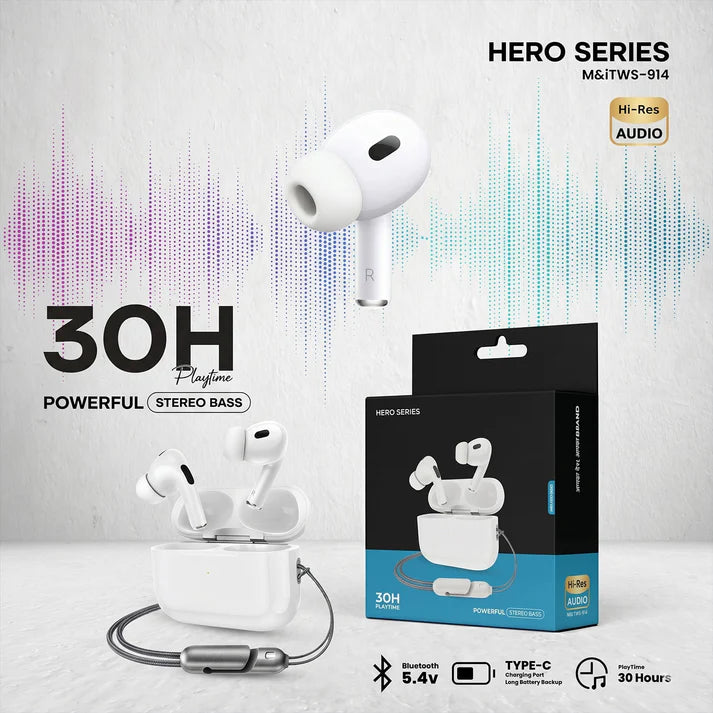 Wireless Bluetooth Earbuds – Hi-Res Stereo & Comfortable Fit