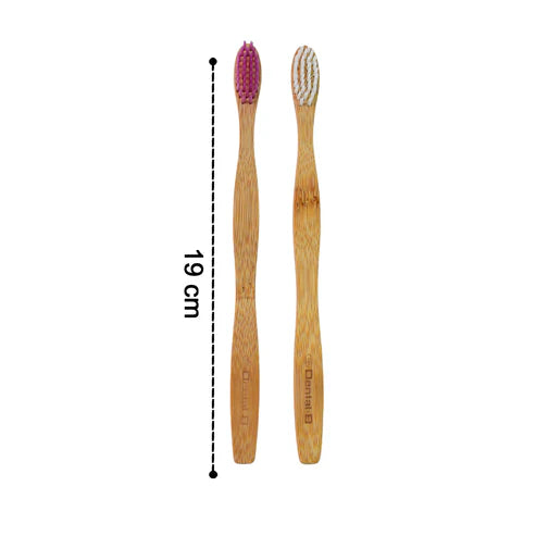 Bamboo Toothbrush Set – Eco-Friendly Medium Bristles (Pack of 10 )