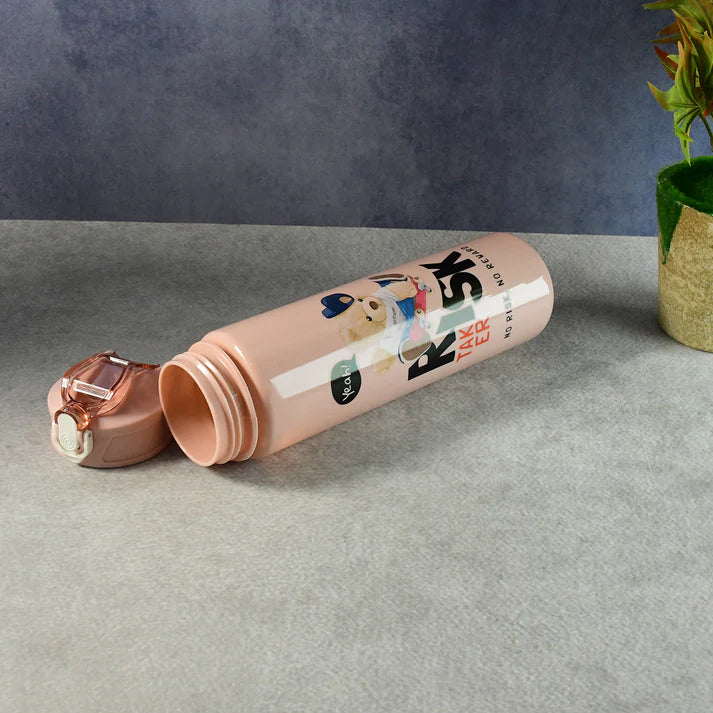Cartoon Printed Water Bottle Set – Leakproof Multi-Size Trio