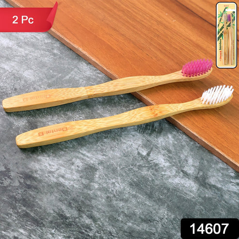 Bamboo Toothbrush Set – Eco-Friendly Medium Bristles (Pack of 10 )