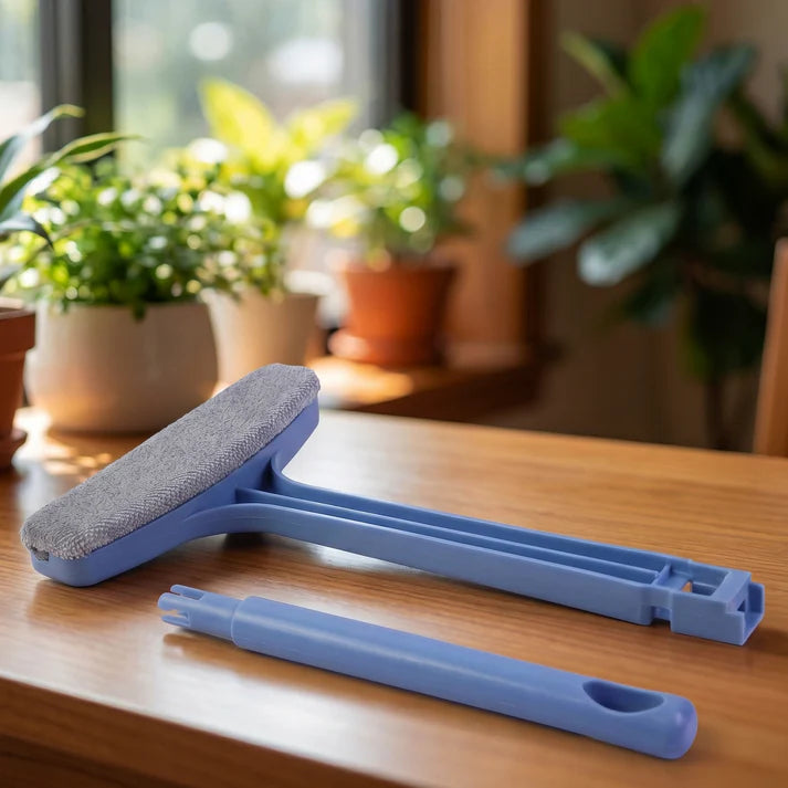 Window Mesh Cleaner – 3-in-1 Dusting Brush | Velvet Wipe