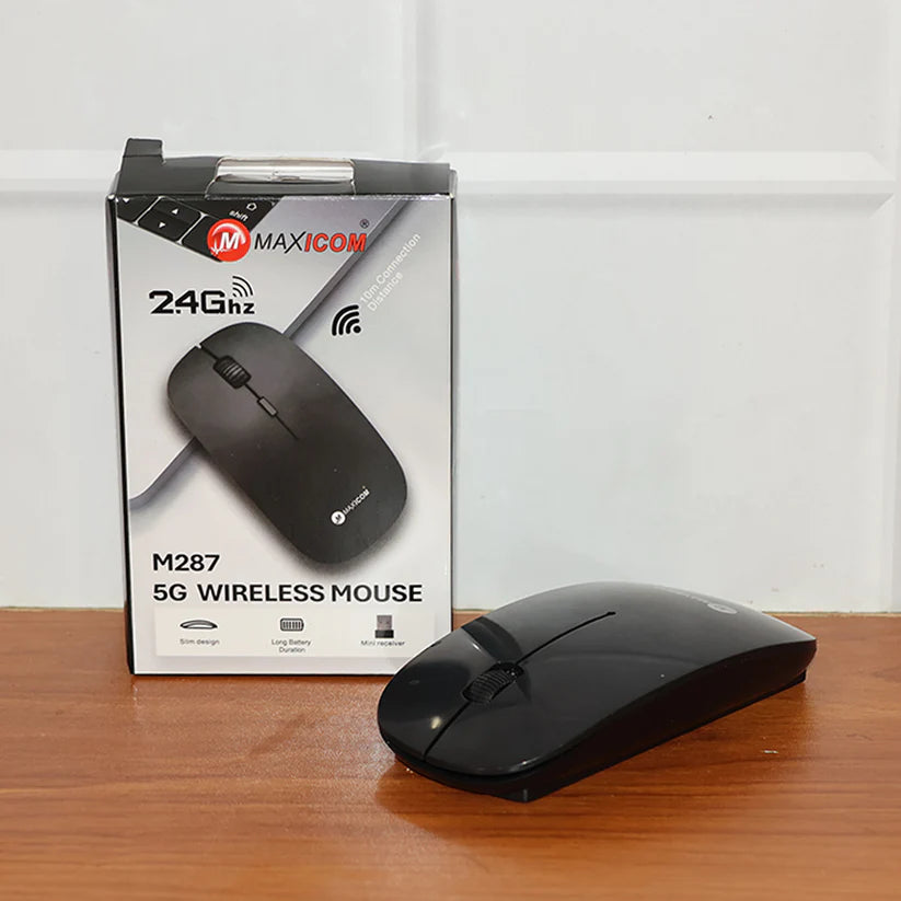 Wireless Mouse – Slim & Portable for Laptops| MAXICOM 2.4GHz M287 5G| Comshop