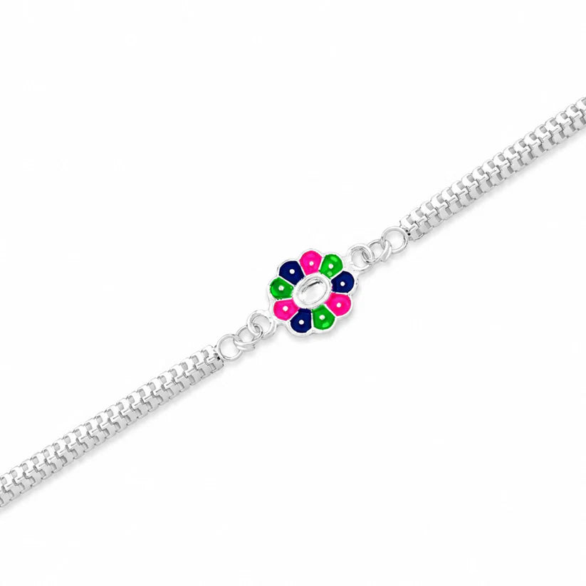 Flower Design Rakhi – Enamel Work Bracelet for Rakshabandhan(pack of 10)