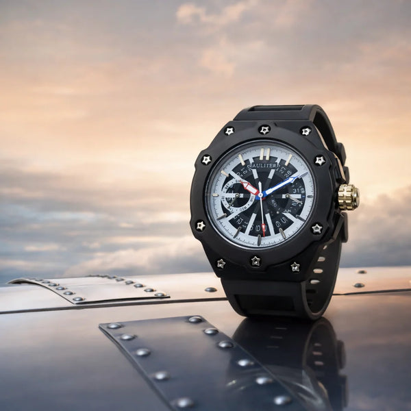 Men's Black Dial Analog Watch – Stylish & Durable Silicone Strap