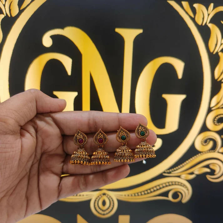 Jhumka Earrings – Elegant Traditional Gold Plated Design