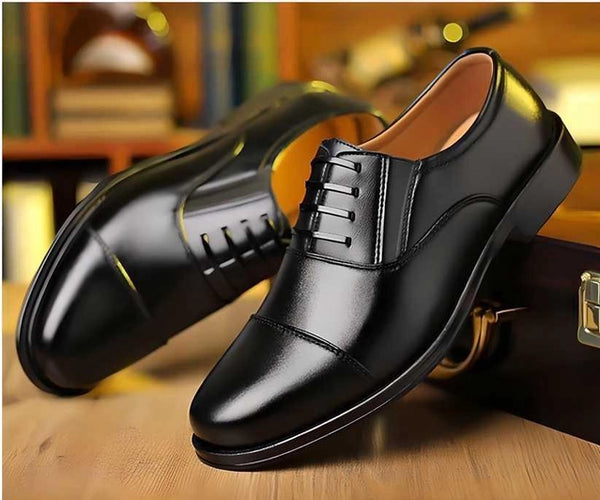 Mens Safety Black Slip On Shoes