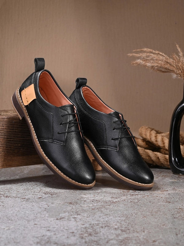 Men's Semi- Leather Formal Derby Shoes
