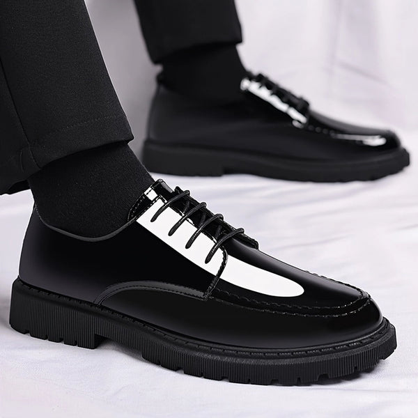 MENS SHINNING BLACK LACE UP PARTY AND FORMAL SHOES