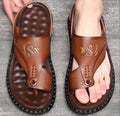 Men's Faux-Leather Sandals.