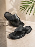 Men's Pure Leather Comfort Black Sandals