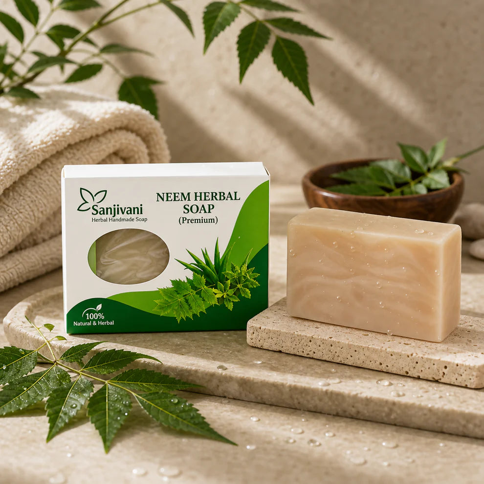 Neem Herbal Soap Natural Herbal Handmade Bath Soap Bars (90g Pack of 5)