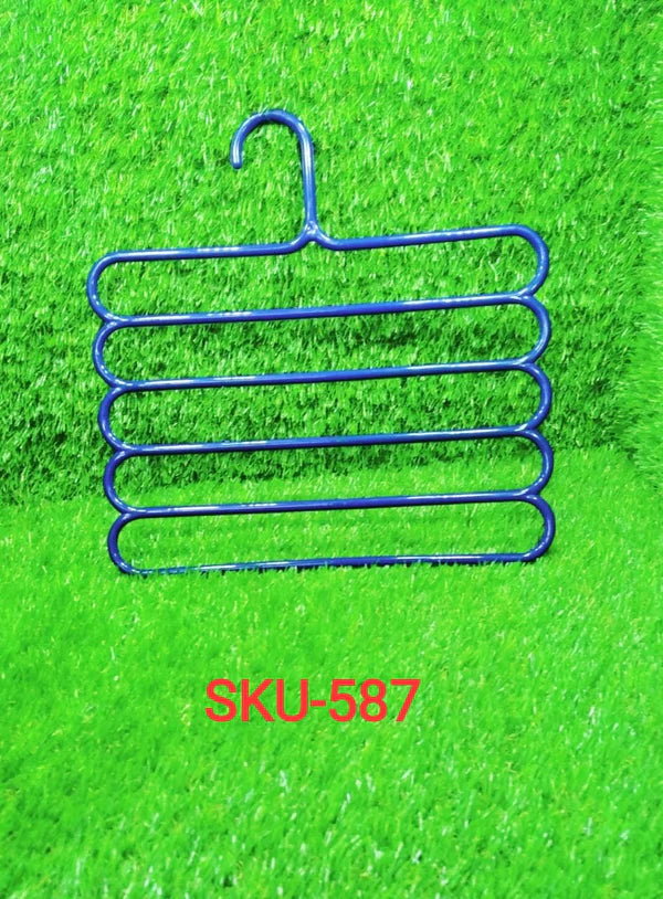 Space Saving Hanger – 5-Layer Multipurpose Plastic | GlimmerHome (pack of 5)