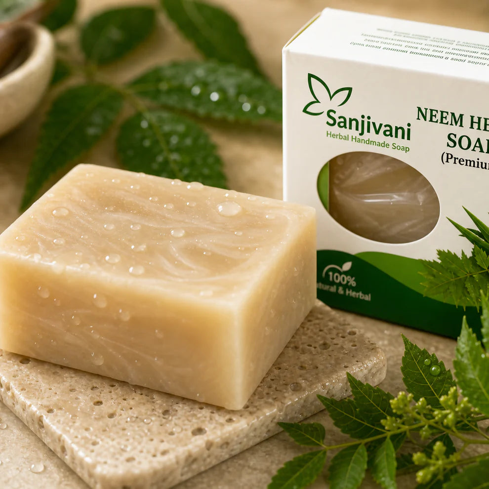 Neem Herbal Soap Natural Herbal Handmade Bath Soap Bars (90g Pack of 5)